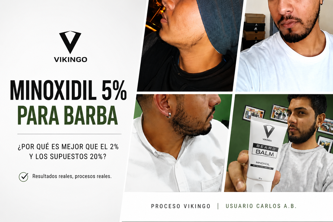 Minoxidil 5% para Barba: ¿Por Qué es Mejor que el 2% y los Supuestos 20%?