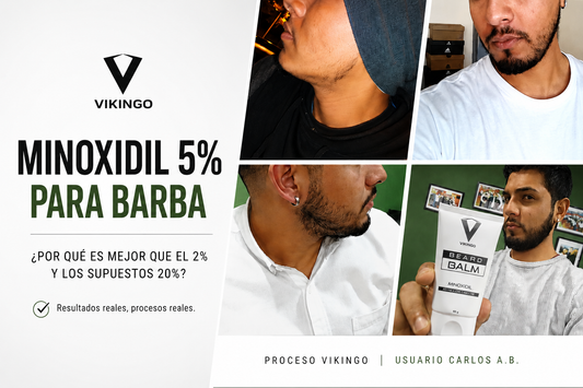 Minoxidil 5% para Barba: ¿Por Qué es Mejor que el 2% y los Supuestos 20%?