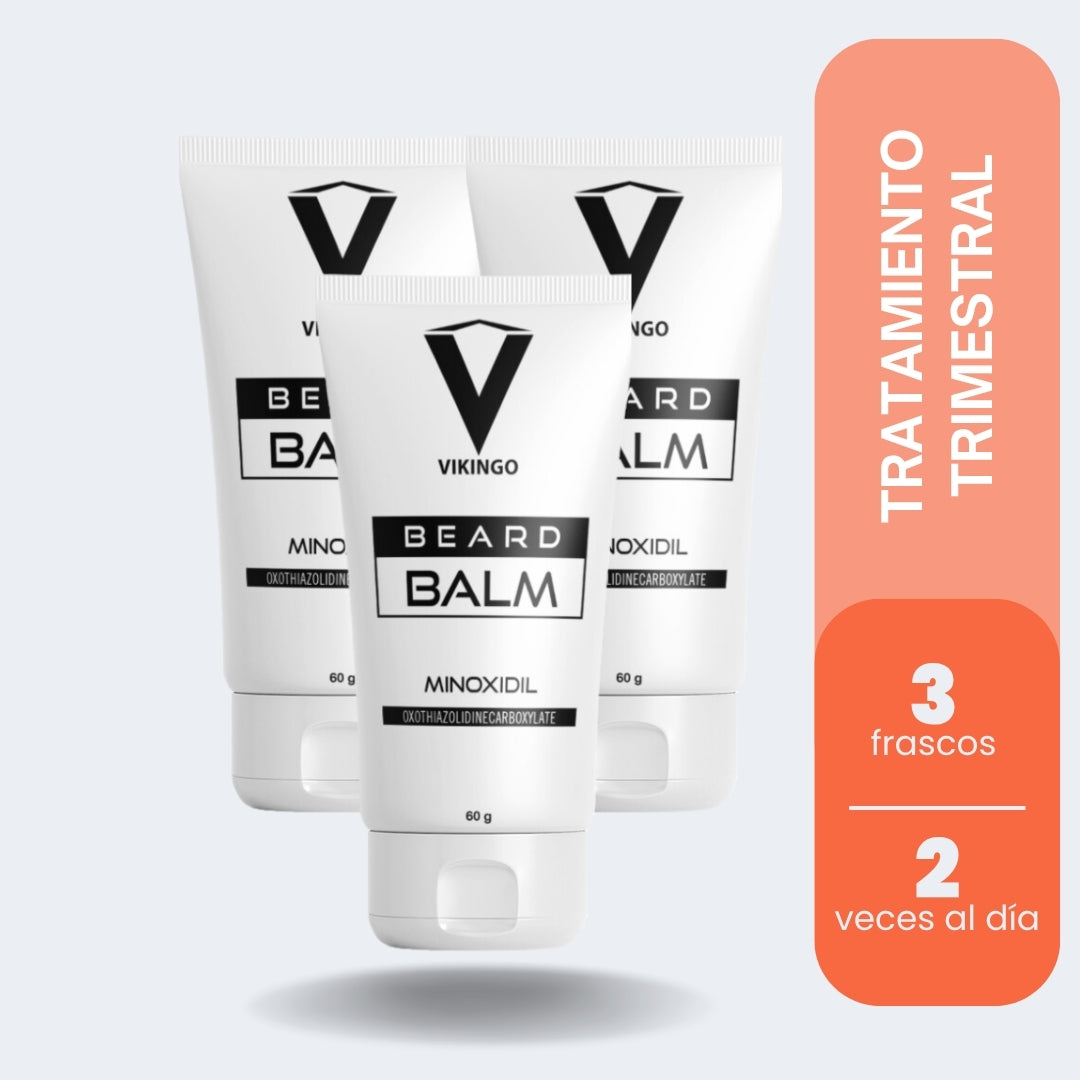 Pack x3 frascos de Bálsamo con Minoxidil al 5% Vikingo