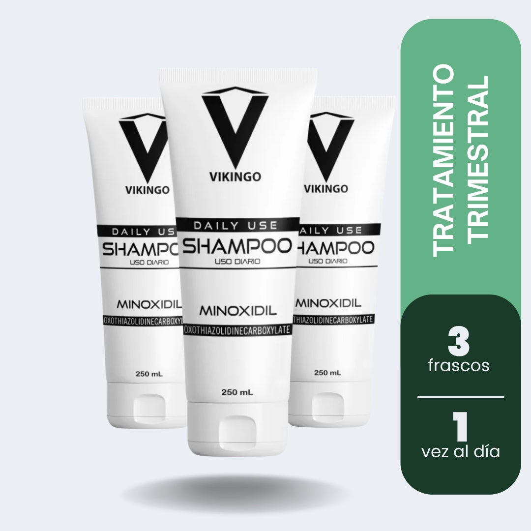 SHAMPOO CON MINOXIDIL. PACK X 3 MESES