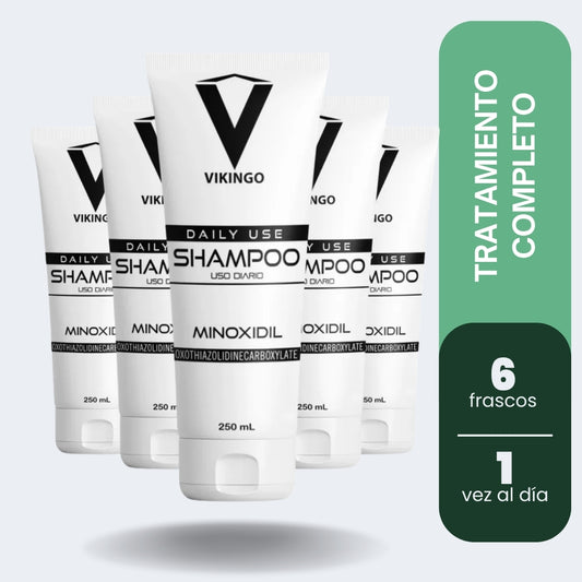 SHAMPOO CON MINOXIDIL. PACK X 6 MESES