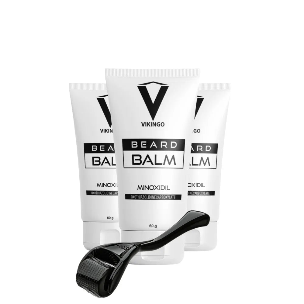 PACK X3. BÁLSAMO CON MINOXIDIL + DERMAROLLER